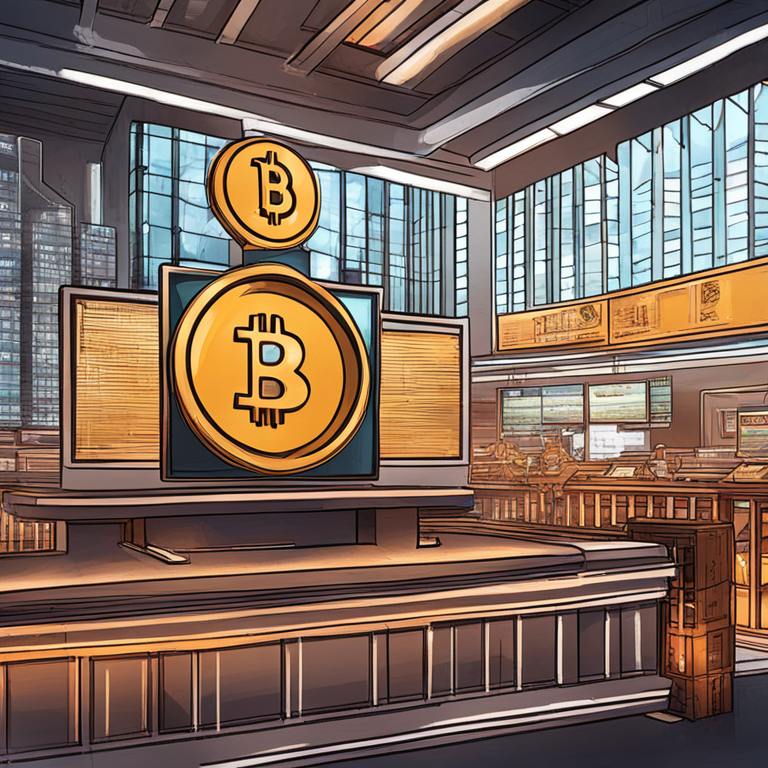 Detailed digital illustration of financial market analysis and Bitcoin trends, modern, Artstation HQ, digital art