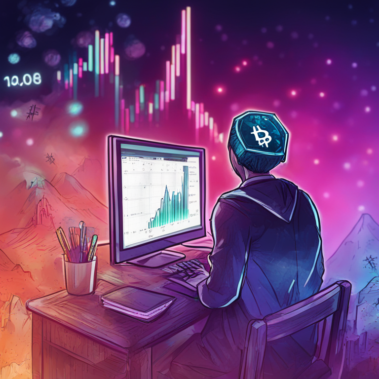 hand-drawn digital illustration of Cardano ADA cryptocurrency making a surprising reversal after death cross, Artstation HQ, digital art, showing financial charts with an upward trend