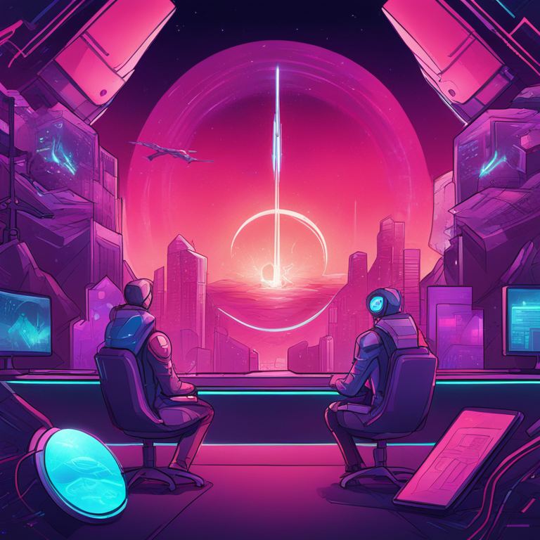 An engaging hand-drawn digital illustration depicting a strong partnership between two companies, surrounded by digital assets, with a futuristic and secure aura, trending on Artstation, vibrant colors and secure elements.