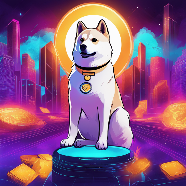 hand-drawn digital illustration of DOGE Community Hotly Anticipates Payments Launch on X, Artstation HQ, digital art, trending magazine style, anticipation mood, futuristic financial tech ecosystem, abstract, vibrant colors