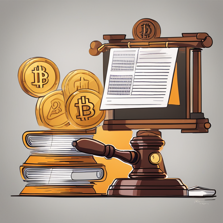 Stylized Digital Art of Legal Regulations in Crypto, hand-drawn digital illustration, Artstation HQ, digital art