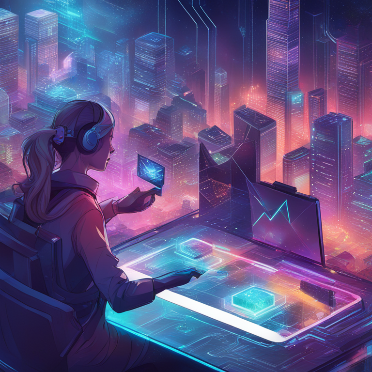 hand-drawn digital illustration, Artstation HQ, digital art, concept of blockchain identity services being used by diverse global population, interconnected ecosystems, vibrant and intuitive interface, trending on Artstation, futuristic and friendly visuals