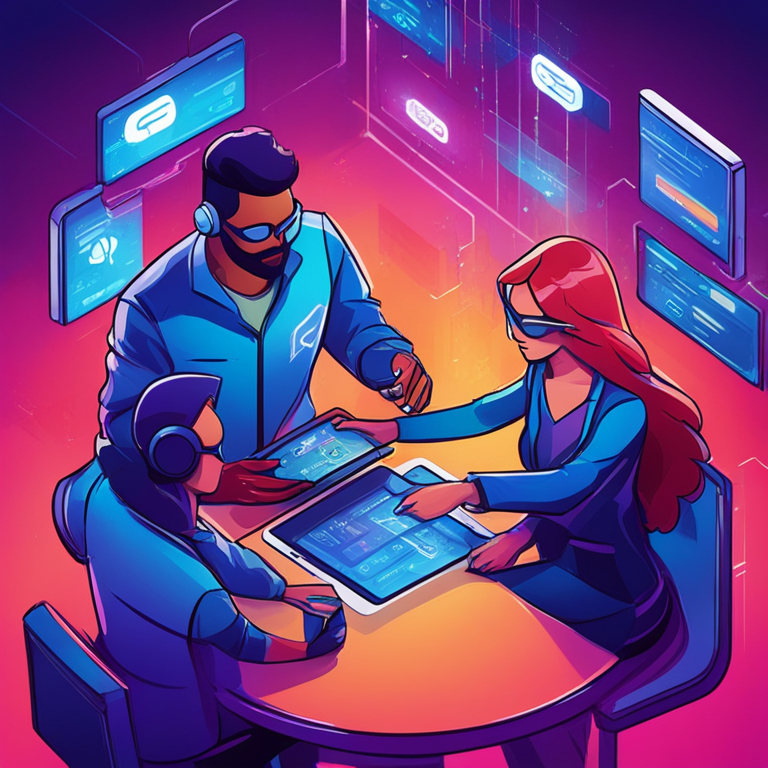 illustration of strategic digital payment partnership - futuristic digital art, dynamic and vibrant, collaboration between companies, business growth, innovative solutions, hand-drawn digital illustration, Artstation HQ, digital art