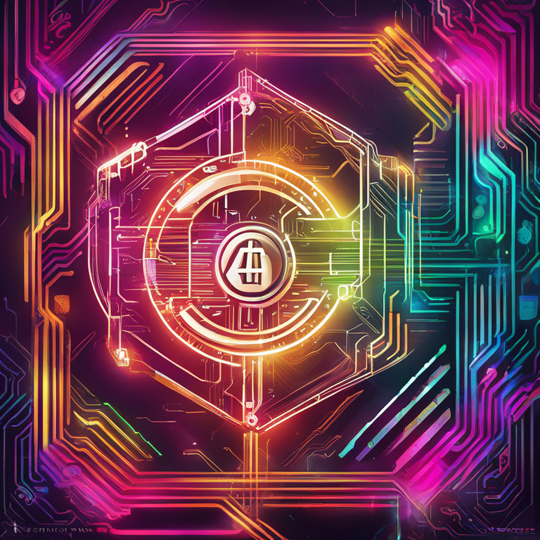 hand-drawn digital illustration of cryptographic concept with vibrant colors, Artstation HQ, digital art