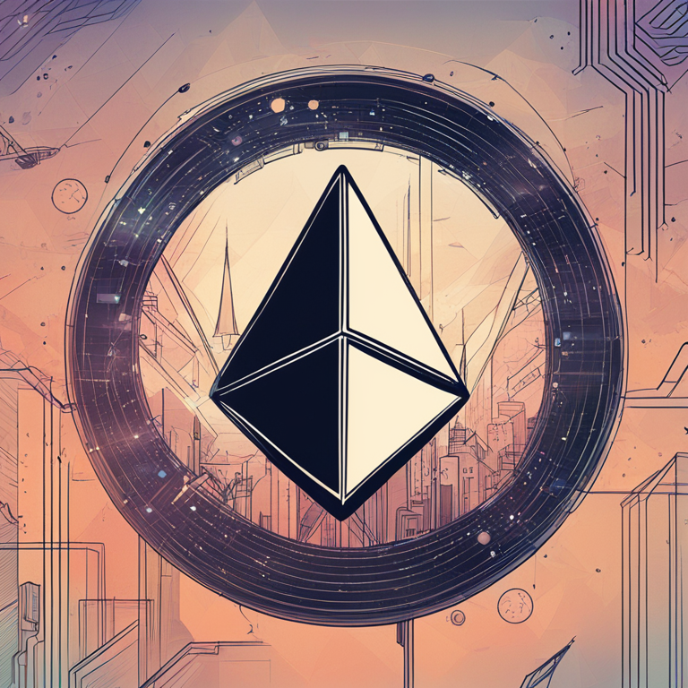 hand-drawn digital illustration, Artstation HQ, digital art, Ethereum cryptocurrency, futuristic financial technology, market prediction, blockchain graphs, abstract digital style, trending on Artstation