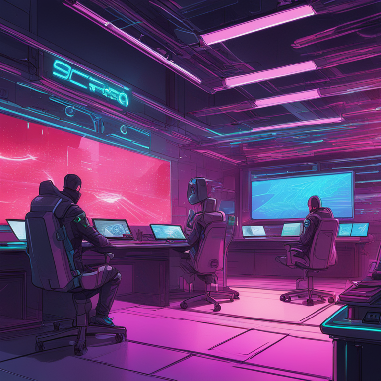 Hand-drawn digital illustration, Artstation HQ, digital art, depicting a futuristic digital asset exchange, with a vivid and technological style, trending on Artstation