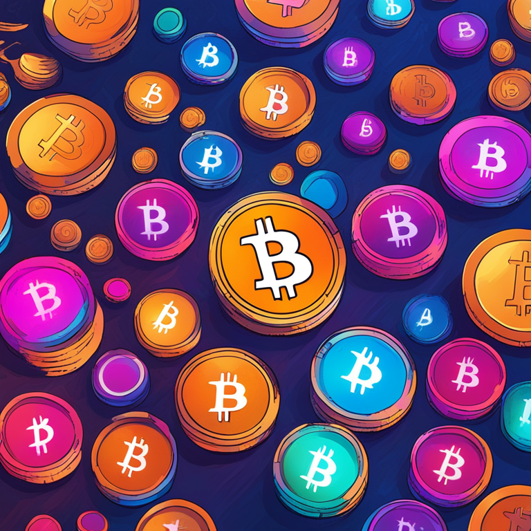 Abstract and vibrant digital illustration of Bitcoin options trading on a sleek platform, hand-drawn digital illustration, Artstation HQ, digital art