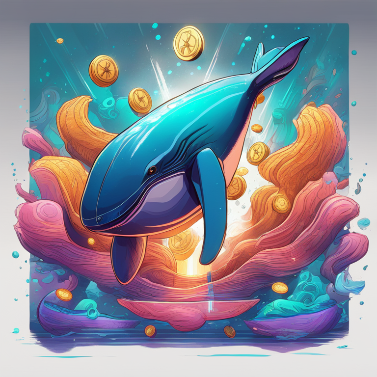 hand-drawn digital illustration, Artstation HQ, digital art of cryptocurrency whales profit, sleek futuristic design, trending on Artstation, vibrant colors, complex details