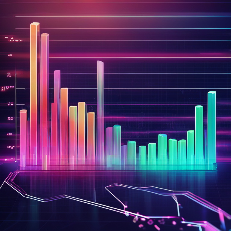 hand-drawn digital illustration of a robust cryptocurrency market, digital art, Artstation HQ, dynamic graph showing fluctuating prices, futuristic theme, abstract background, trending on Artstation