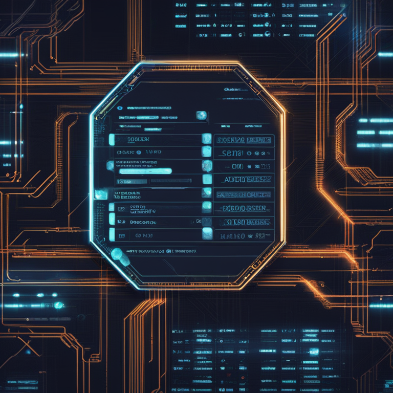 digital illustration of different programming codes being restored in a blockchain environment, HQ, trendy Artstation digital art