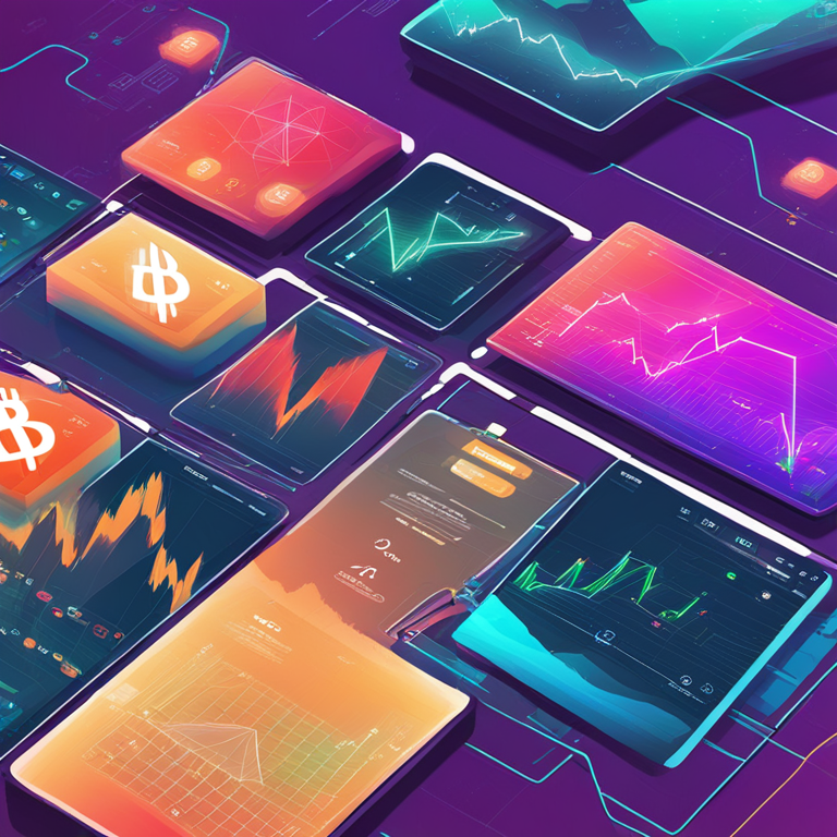 a colorful hand-drawn digital illustration of a cryptocurrency market analysis, featuring XRP logos and abstract financial charts, Artstation HQ, digital art