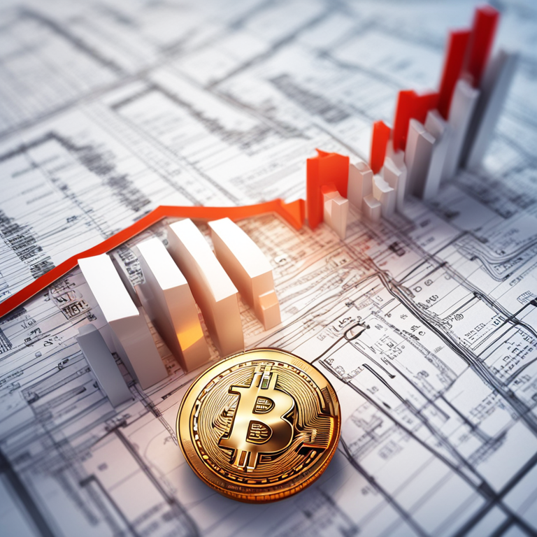 Stylized digital illustration of a Bitcoin symbol amidst financial graphs and CPI data indicators, showing market positivity, created in an abstract, modern style, highly detailed, Artstation HQ quality