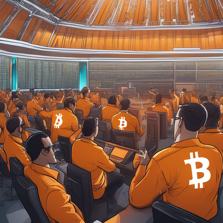 Digital illustration of institutional investments in Bitcoin ETFs, trending on Artstation, modern and detailed visual