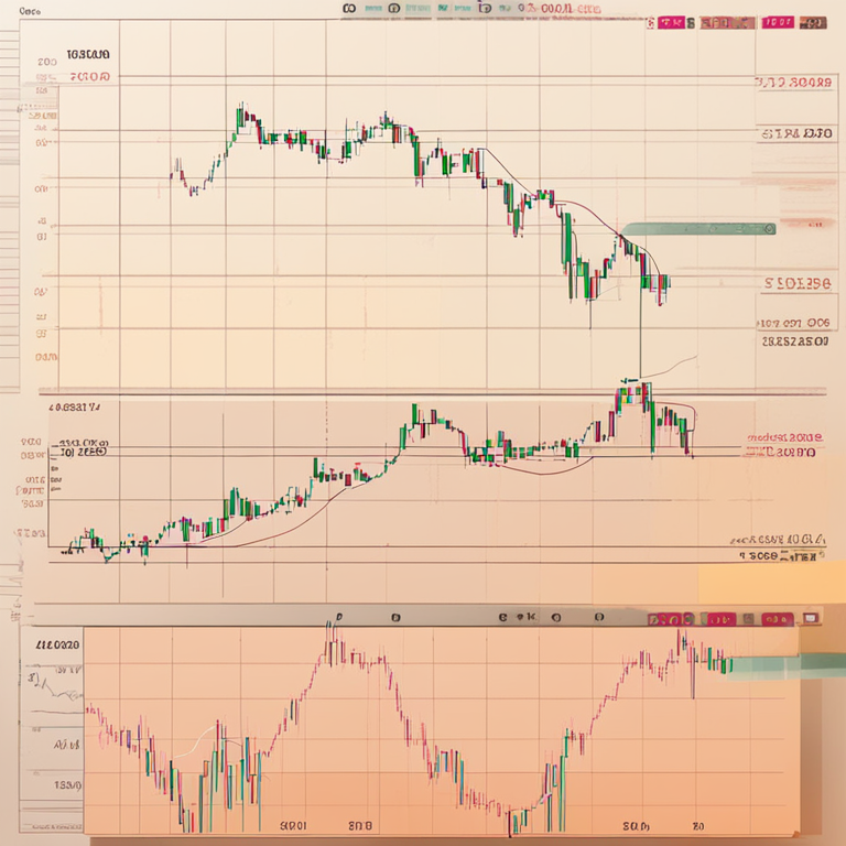 Bitcoin VWAP Oscillator chart, hand-drawn digital illustration, Artstation HQ, detailed metric graphs, Bitcoin price trends, financial analysis, digital art, trending colors