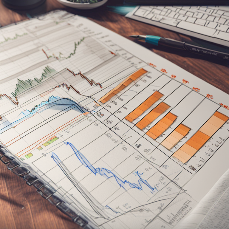 Hand-drawn digital illustration of Bitcoin price chart with bullish indicators, Artstation HQ, digital art