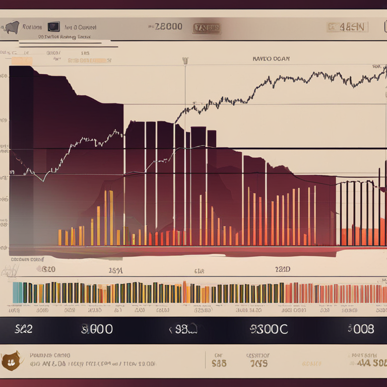 digital illustration of Dogecoin price chart analysis, Artstation HQ, digital art